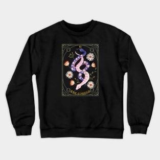 The Lovers Tarot Card Botanical Snakes Crewneck Sweatshirt